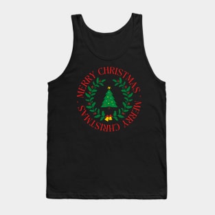 Merry Christmas Tree Logo Tank Top